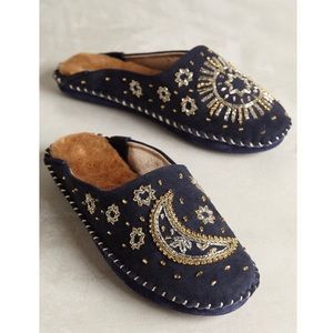 Anthropologie Jasper + Jeera Celestial Slippers